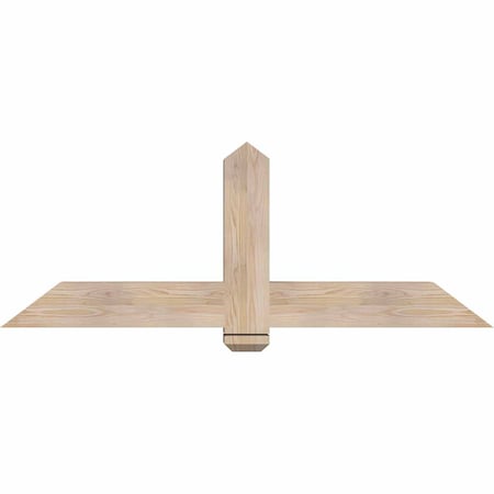 Ekena Millwork Eugene Smooth Timber Gable Bracket, Douglas Fir, 60"W x 22"H x 5 1/2"D x 5 1/2"F, 9/12 Pitch GBW060X22X0606EUG00SDF